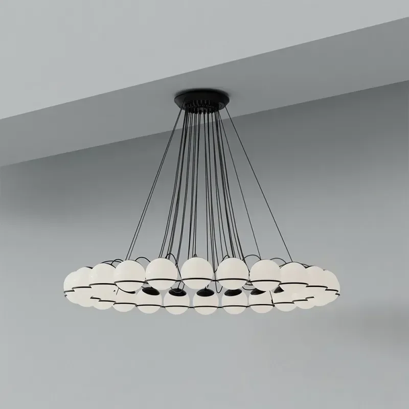 Interior Design Elements - Modern Creative Glass Ball Chandelier Living