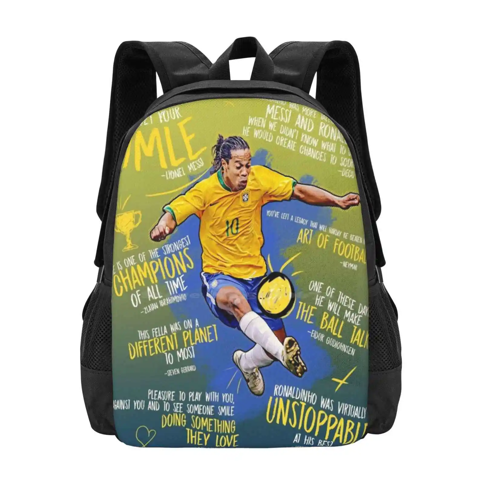 Interior Design Illustration - Ronaldinho Wallpaper Art Pattern Design Bagpack