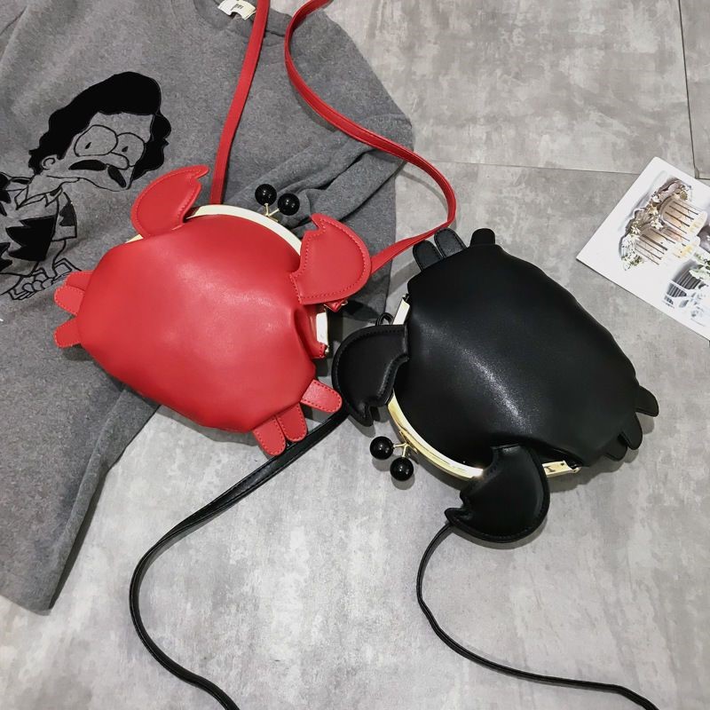 Interior Design Whimsical - Ins Korean Crab Design Shoulder Bag
