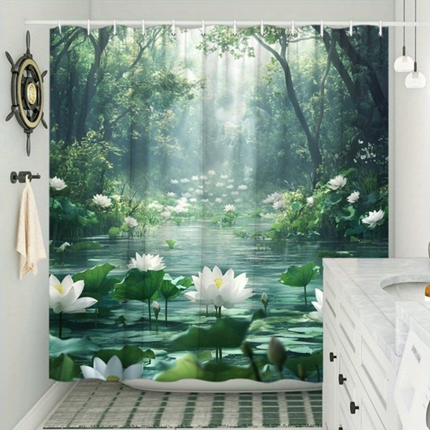 Lotus Forest Shower Curtain Po – Interior Design Zen Style Bewertung und Preis