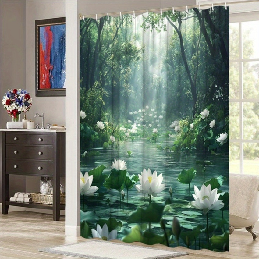 Lotus Forest Shower Curtain Po – Interior Design Zen Style Bewertung und Preis