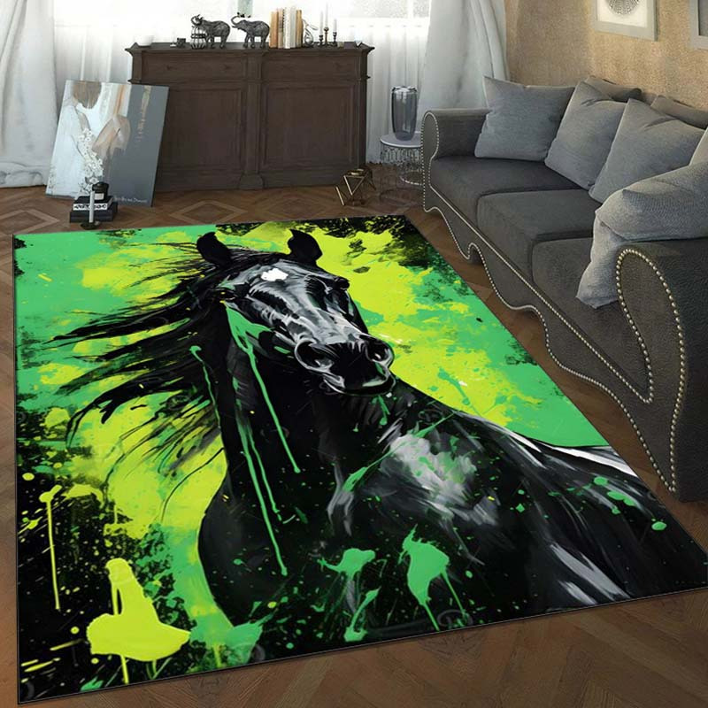 Abstract Horse Rug in Green an – Interior Design Elements Bewertung und Preis