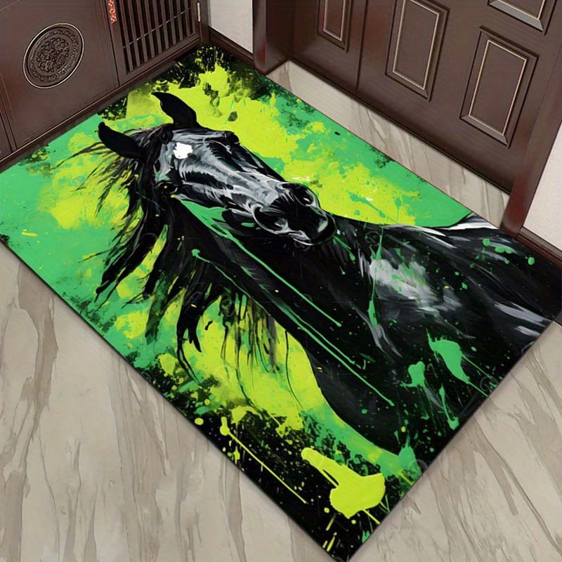 Abstract Horse Rug in Green an – Interior Design Elements Bewertung und Preis