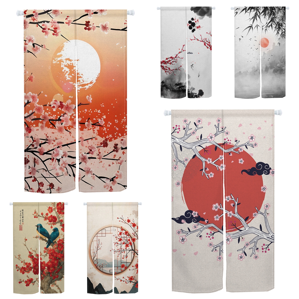 Japanese Door Curtain Cherry B – Interior Design Zen Style Bewertung und Preis