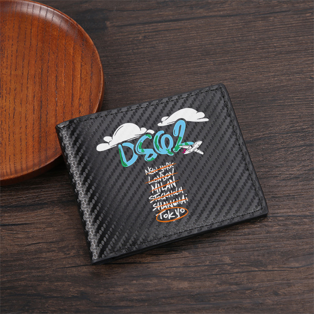 DSQ2 logo,airplane,city names, – Interior Design Name Card Bewertung und Preis