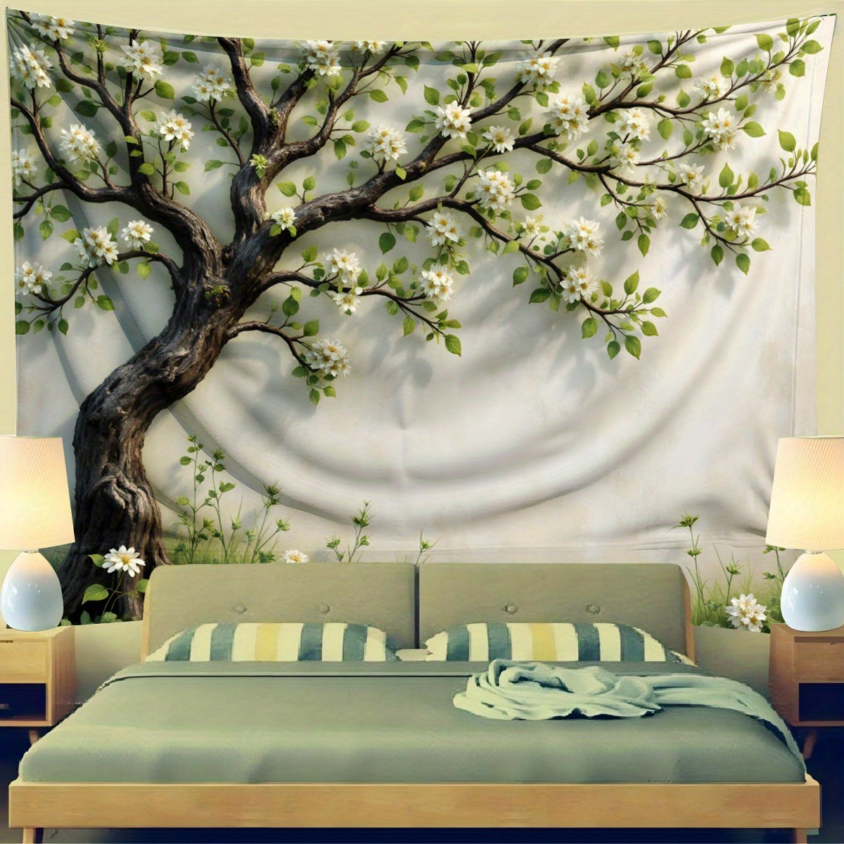 3D Blossoming Tree Wall Mural  – Interior Design Zen Style Bewertung und Preis