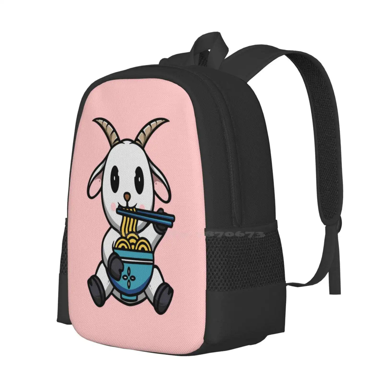 Cute Goat Eating Ramen Hot Sal – Interior Design Illustration Bewertung und Preis