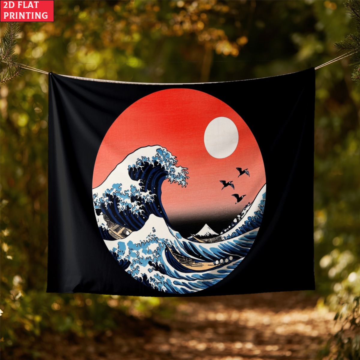 unframed Japanese Wave Sunset  – Interior Design Zen Style Bewertung und Preis