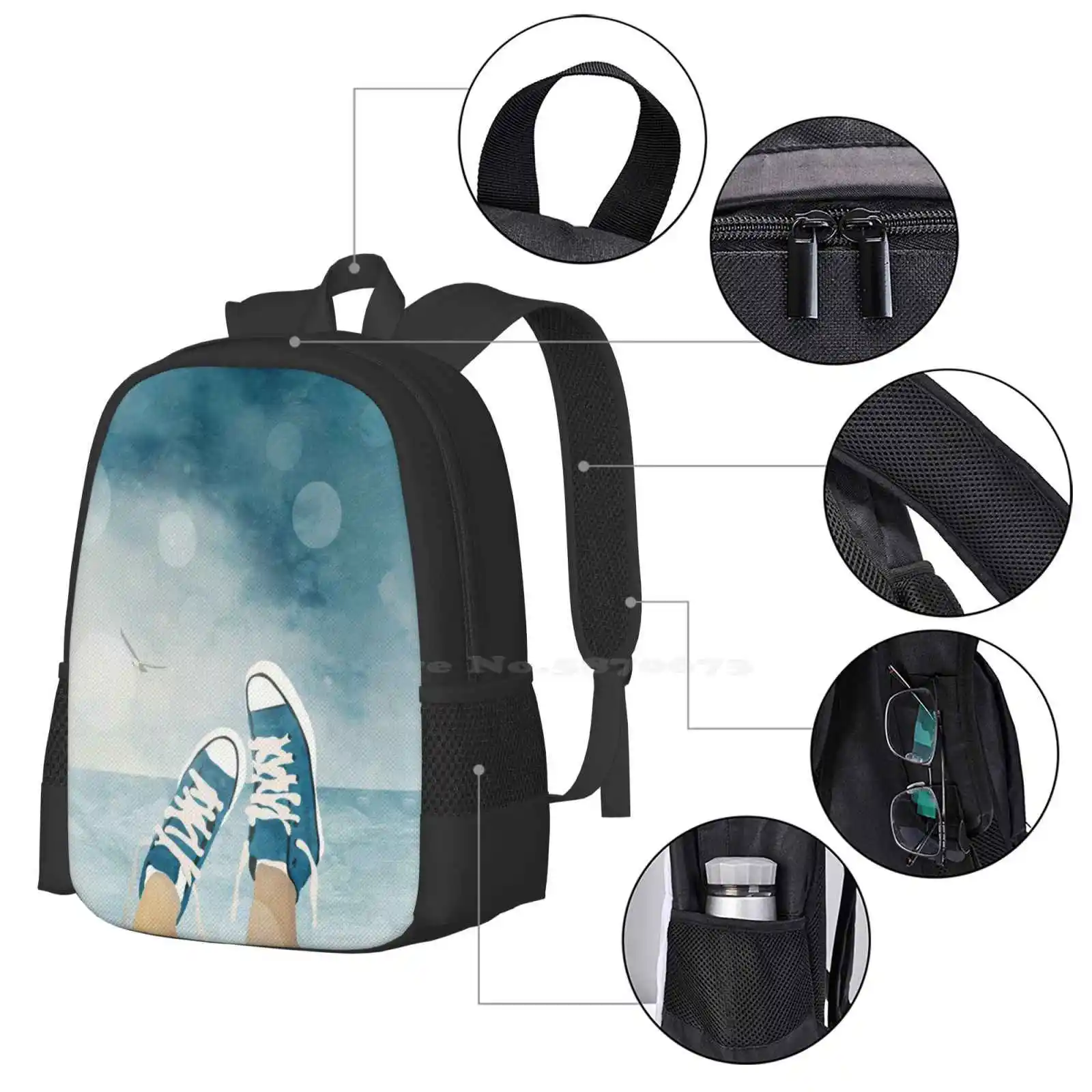 Blue Hot Sale Backpack Fashion – Interior Design Illustration Bewertung und Preis